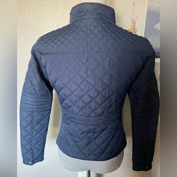 Navy Blue Quilted Women's Jacket - Picture 6 of 9